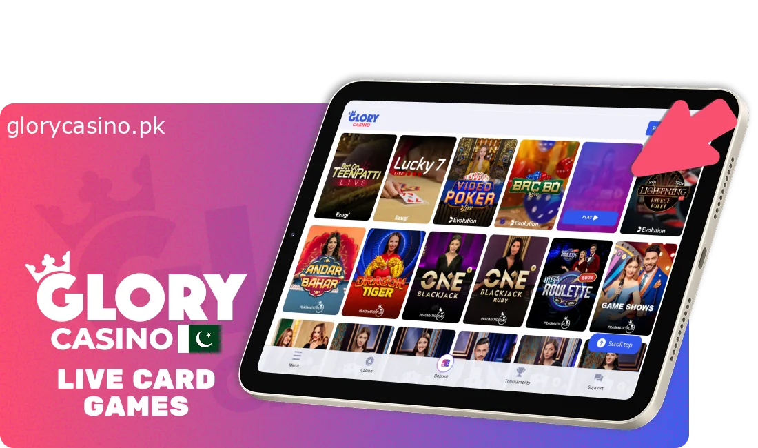 Glory Casino PK Live Card Games